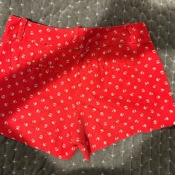 Banana Republic Red Geometric Shorts, Size 2 - Picture 6 of 9